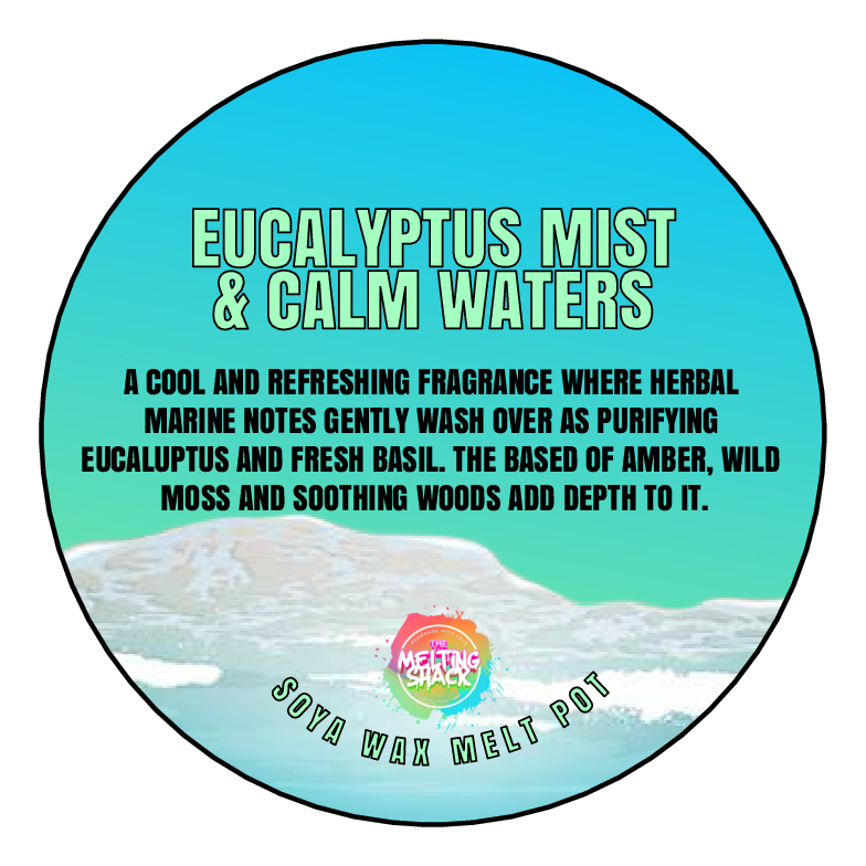 Wax Segment Clamshell - EUCALYPTUS MIST & CALM WATERS